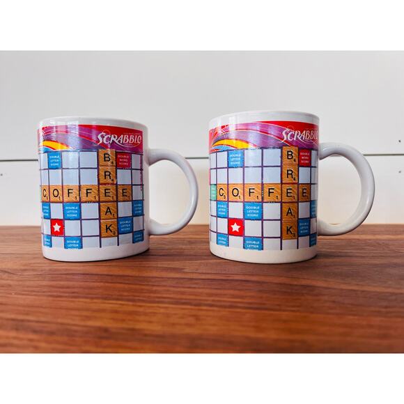 Scrabble Game "Coffee Break / Hot Stuff" Mugs (2) - Picture 9 of 14